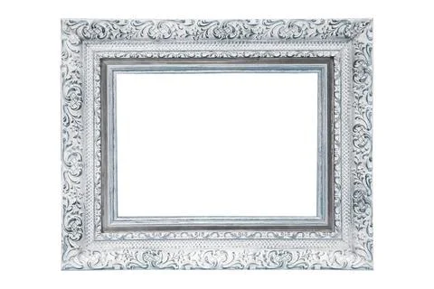 Rectangular frame border classical washed-out shabby chic style modern floral Stock Photos
