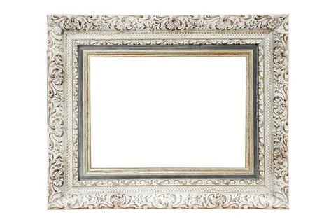 Rectangular frame border classical washed-out shabby chic style modern floral Stock Photos