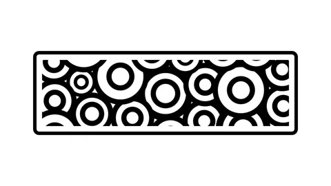 Rectangular Frame with Circle Pattern Border Stock Footage 340305782