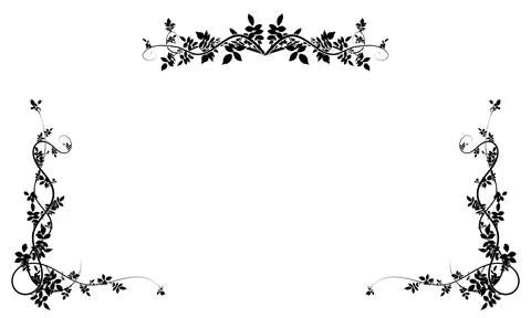 Rectangular frame climbing plants roses and ivy. Stock Illustration