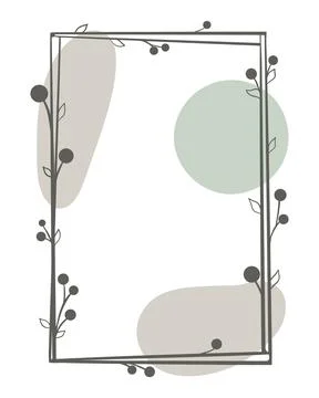 Rectangular frame with colored spots, vector illustration. Illustrazione stock