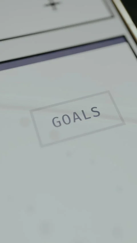 A rectangular frame containing the word GOALS Stock Footage 332920208