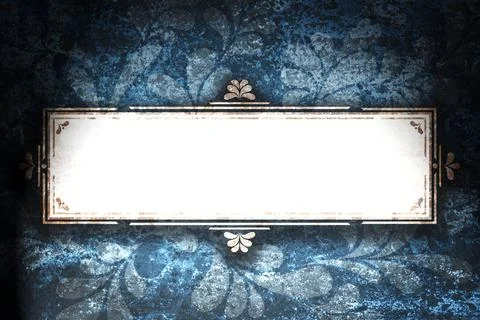 Rectangular frame with curls on grunge background. Rectangular frame with ... 스톡 사진