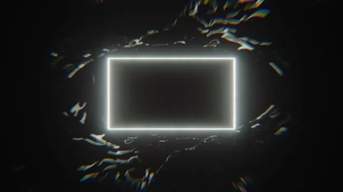 Rectangular Frame In Dark Space Stock Footage 233255699