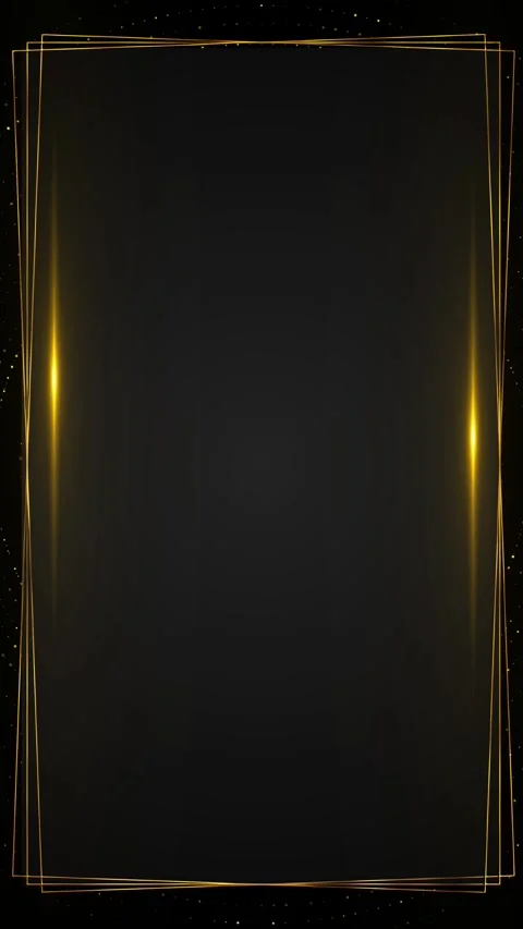 Rectangular frame decorated shining golden lights dark background. glitter 스톡 동영상 312662560