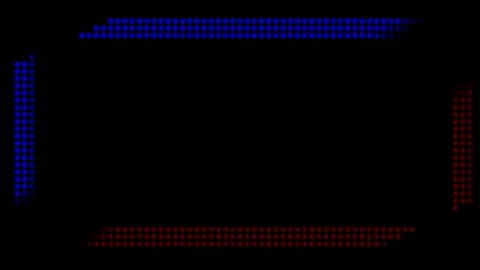 Rectangular frame dots move rotating pattern Stock Footage 136608238
