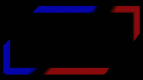 Rectangular frame dots move rotating pattern Stock Footage 136608289