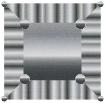 A rectangular frame with an empty text box and gray-black gradient elements. Stock Illustration