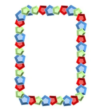 Rectangular Frame gems Precious stones. Treasures background. Ruby and sapphi Stock Illustration