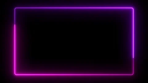 A rectangular frame made of two moving neon lights. A popular abstract backgroun 스톡 동영상 321014719