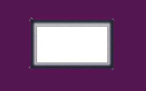 Rectangular Frame Mockup with Crosshatched Border Vector Stock-Illustration