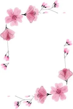 Rectangular frame with orchid flowers. Floral botanical background. Templat.. Stock Illustration