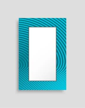 Rectangular Frame Photo Container Colorful Banner Stock Illustration