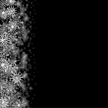 Rectangular frame with small snowflakes Stock Illustration
