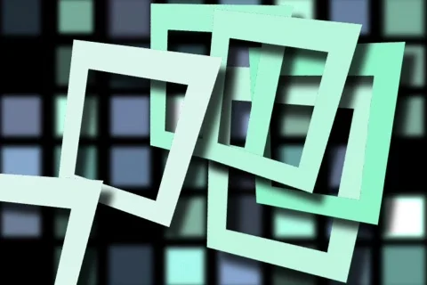 Rectangular frames - digital animation Stock Footage 141799