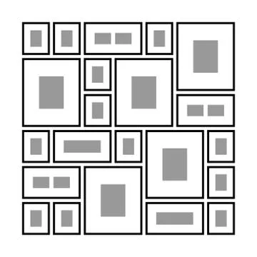 Rectangular Frames on the Wall Illustrazione stock