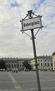 The rectangular, fully paved Bebelplatz (named after August Bebel) (the Foto stock