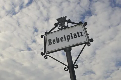 The rectangular, fully paved Bebelplatz (named after August Bebel) (the Foto stock