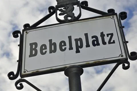 The rectangular, fully paved Bebelplatz (named after August Bebel) (the Foto stock