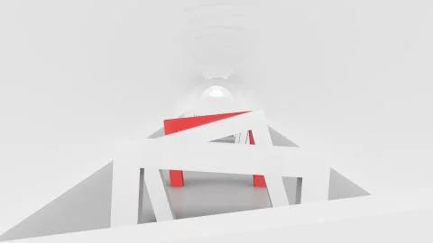 Rectangular Gates in a Large Corridor Illustrazione stock