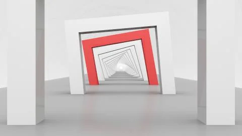 Rectangular Gates in a Large Corridor Illustrazione stock