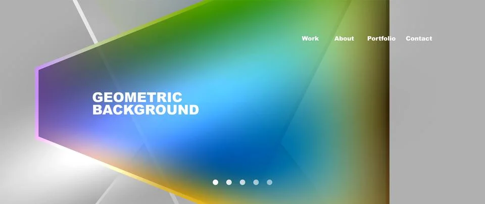 Rectangular geometric background with an electric blue triangle centerpiece Stock Illustration