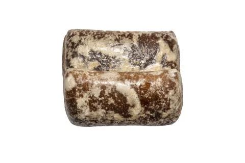 Rectangular gingerbread with filling on a white background top view. Stock Photos