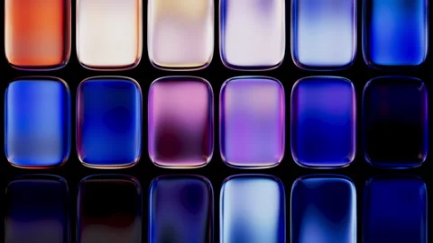 Rectangular glass blocks alternate warm and cool gradients 스톡 동영상 319956905