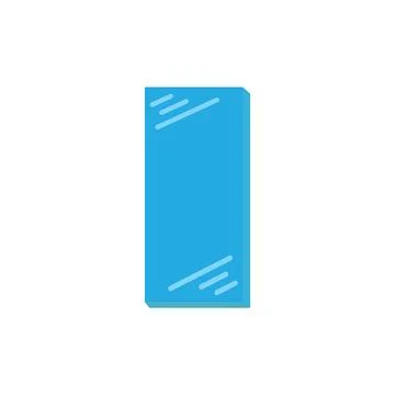 Rectangular glass icon vector Stock Illustration