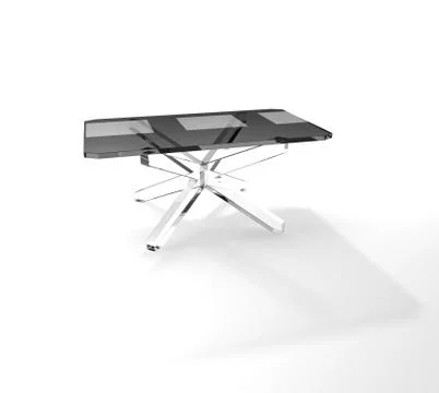 Rectangular glass table Illustrazione stock