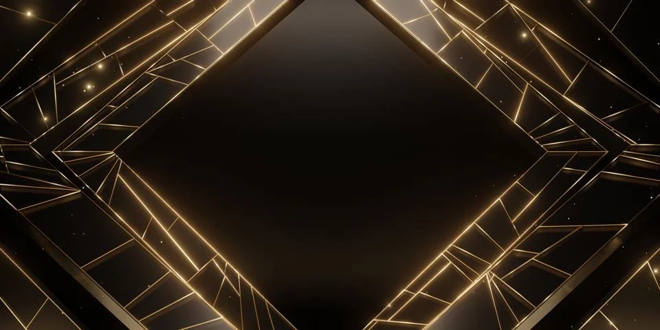 Rectangular gold luxury background with copy space 스톡 사진