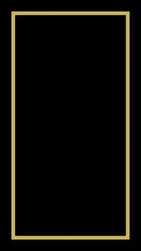 Rectangular Golden Frame Story on The Black Background Illustrazione stock