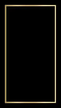 Rectangular Golden Frame Story on The Black Background イラスト素材