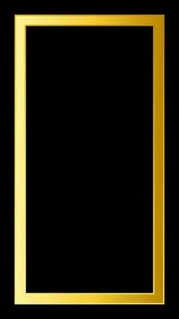 Rectangular Golden Frame Story on The Black Background イラスト素材