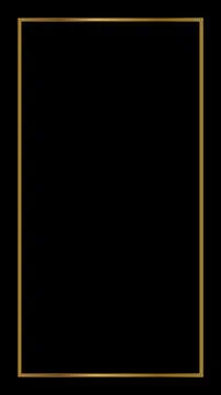 Rectangular Golden Frame Story on The Black Background イラスト素材