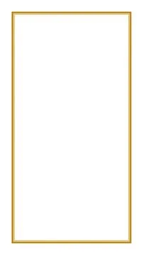 Rectangular Golden Frame Story on The White Background Stock Illustration