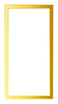 Rectangular Golden Frame Story on The White Background 스톡 일러스트