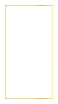 Rectangular Golden Frame Story on The White Background イラスト素材