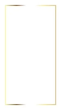 Rectangular Golden Frame Story on The White Background Illustrazione stock