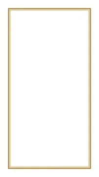 Rectangular Golden Frame Story on The White Background Stockillustratie