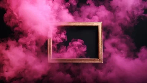 Rectangular golden small horizontal frame on dark background, slowly moving.. Stock Footage 273954647