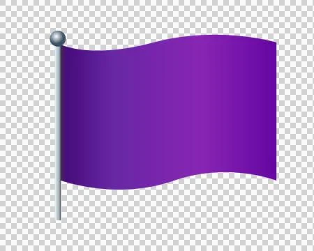 Rectangular gradient violet, purple flag icon with silver pole イラスト素材