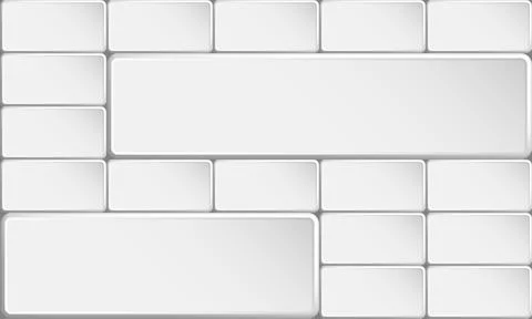 Rectangular grey colored tile buttons with rounded 库存插图