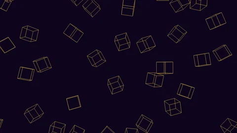 Rectangular grid pattern on black background Stock Footage 270395652