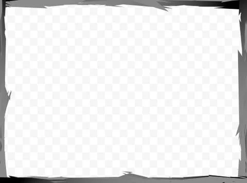 Rectangular grungy frame, grungy border with painted effect Stock Illustration