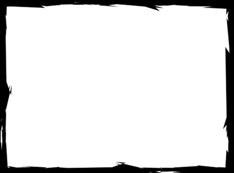 Rectangular grungy frame, grungy border with painted effect Stock Illustration