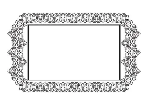 Rectangular hand drawing frame design element vector illustration Stock Illustration