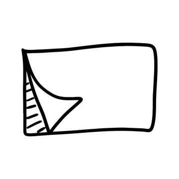 Rectangular hand drawn frame. Doodle in linear style with scribble border. Si Stock Illustration