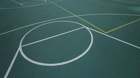 Rectangular hard surface court with clear markings Stock Footage 330281820