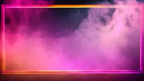 Rectangular horizontal glowing frame with blue, pink and orange colors on a.. Stock Footage 273954749
